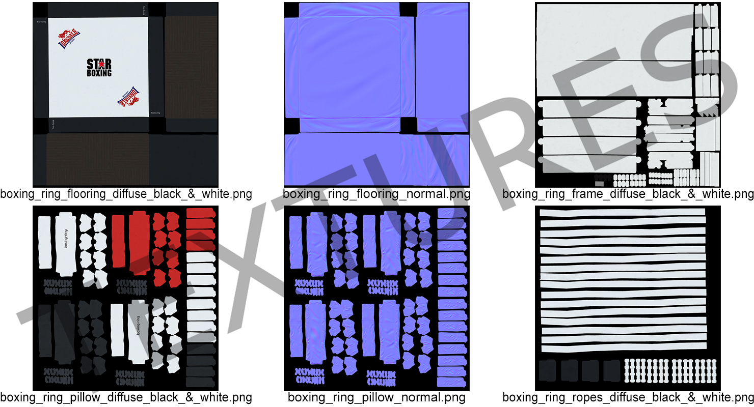 Complete Competition Boxing Ring 3D