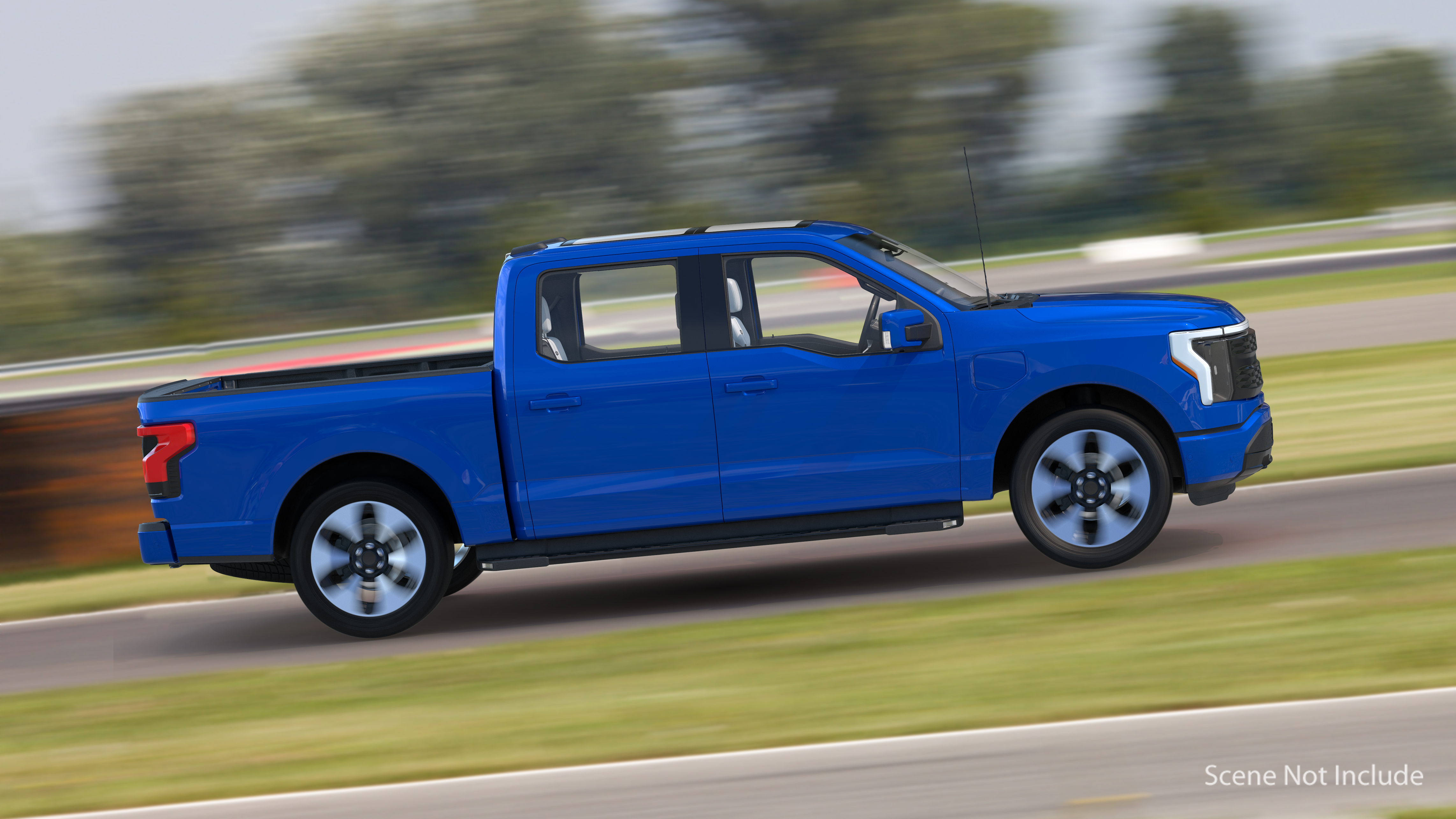 3D Electric Pickup Truck Rigged model