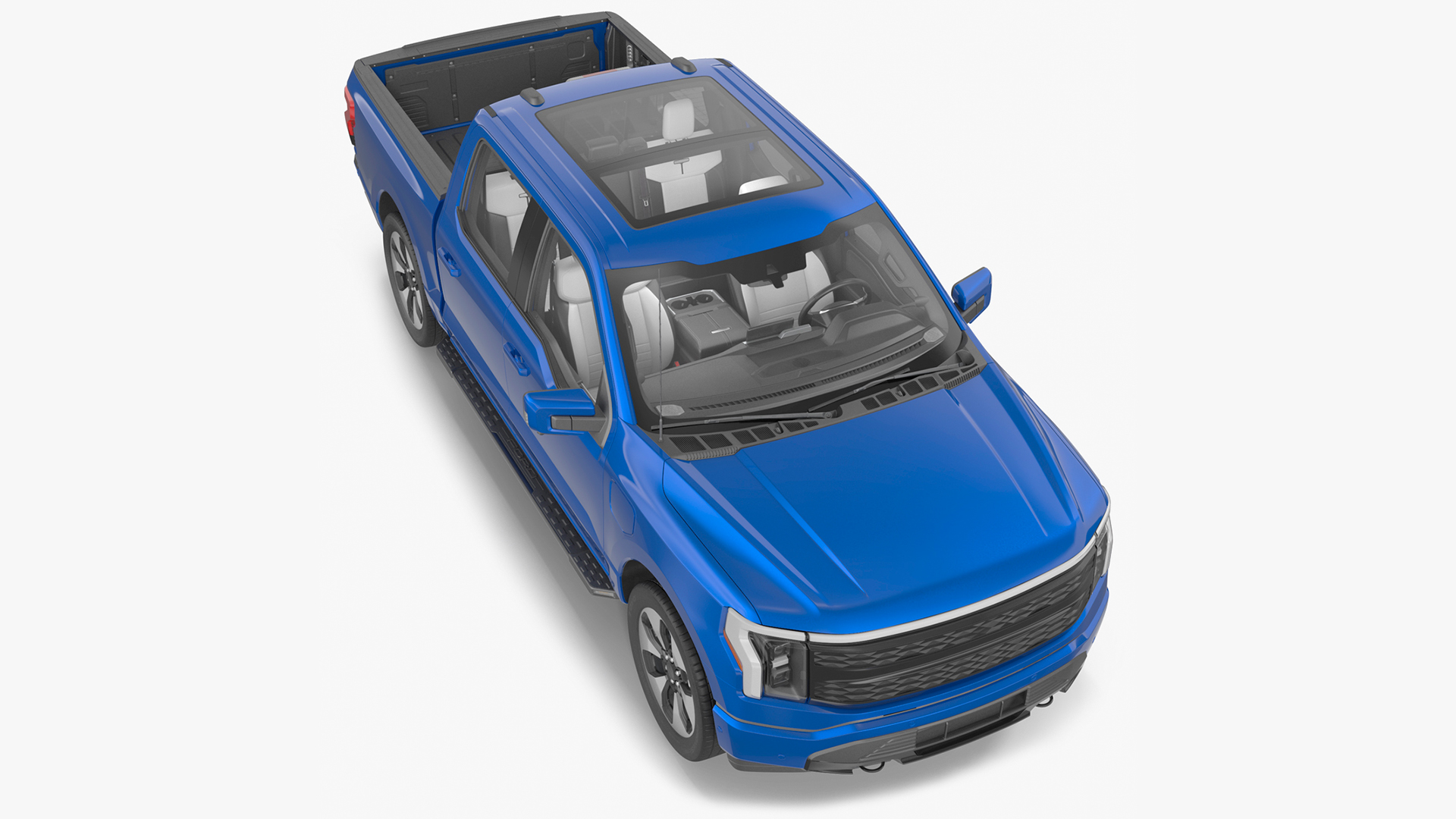 3D Electric Pickup Truck Rigged model