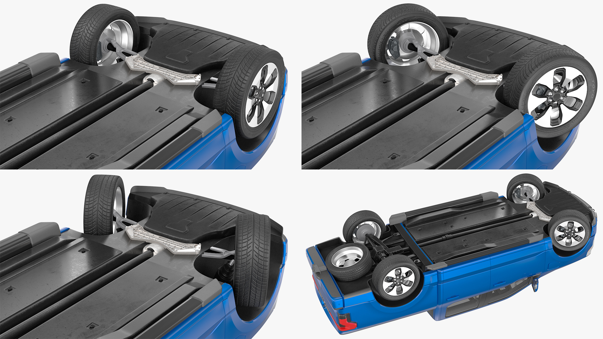 3D Electric Pickup Truck Rigged model