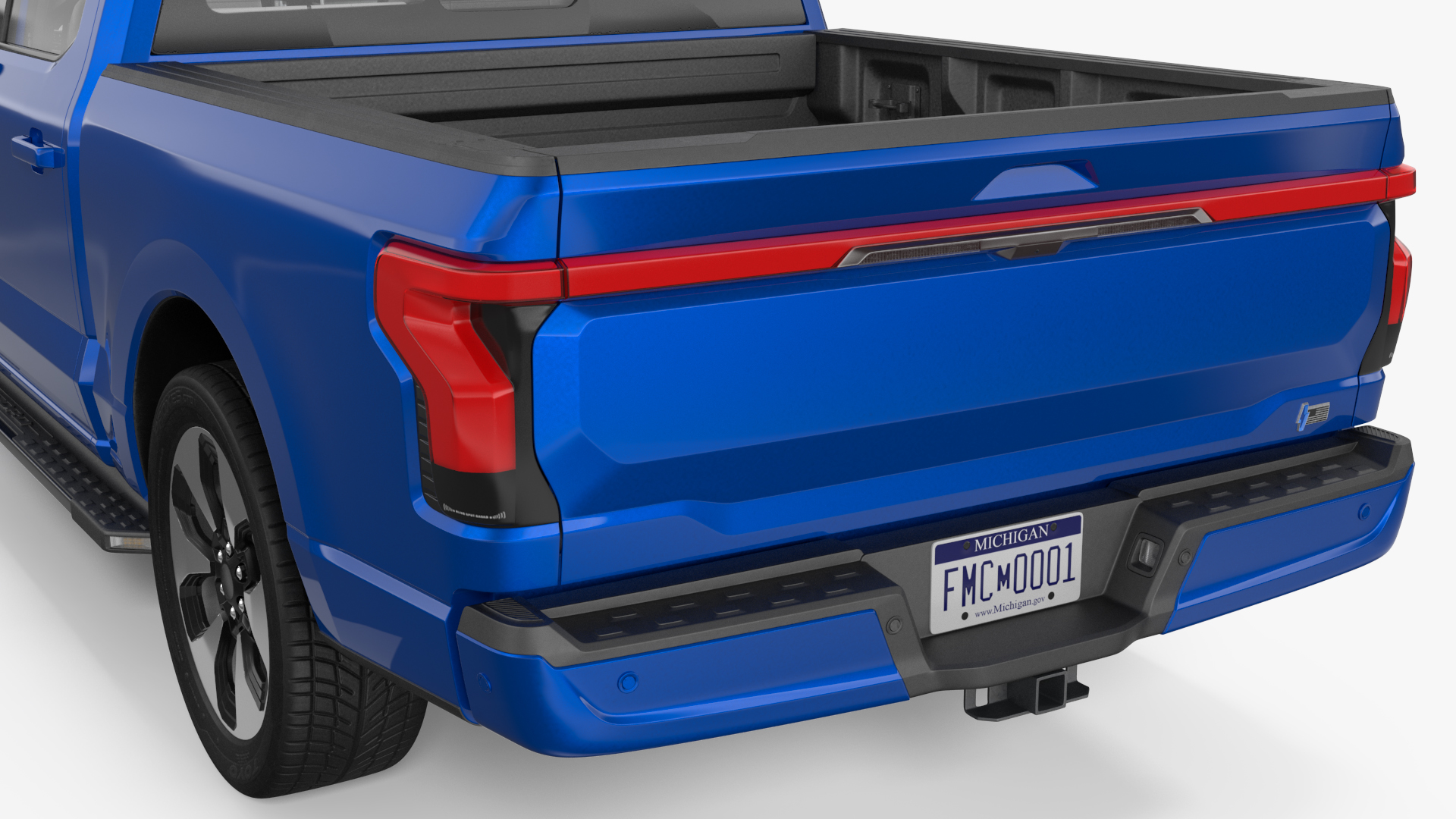 3D Electric Pickup Truck Rigged model