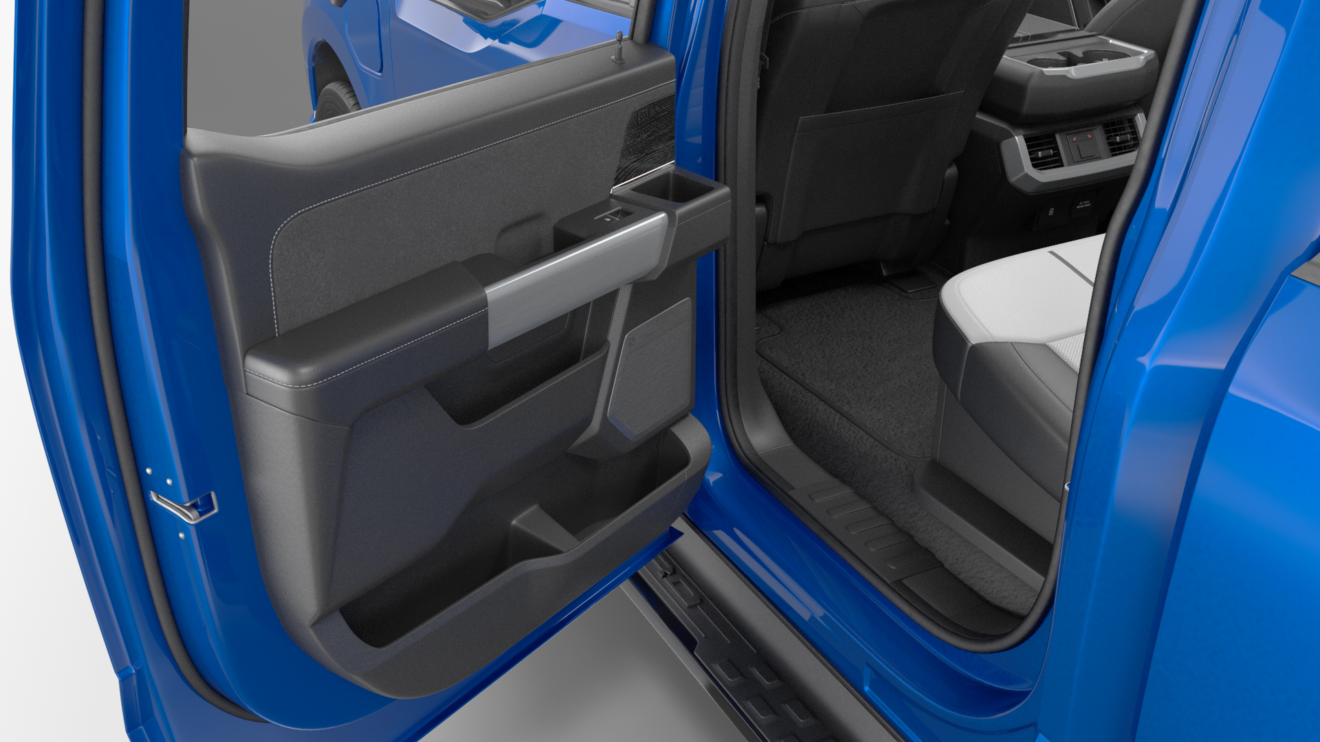 3D Electric Pickup Truck Rigged model