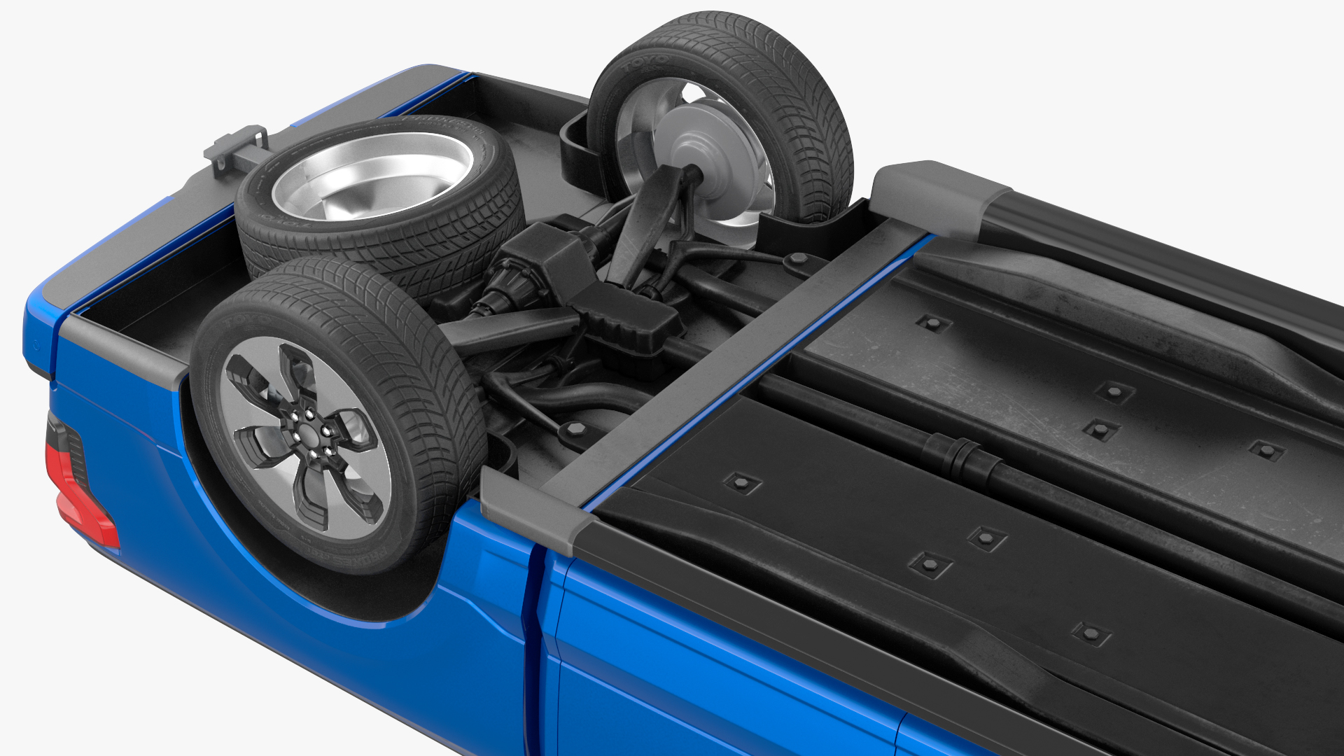 3D Electric Pickup Truck Rigged model