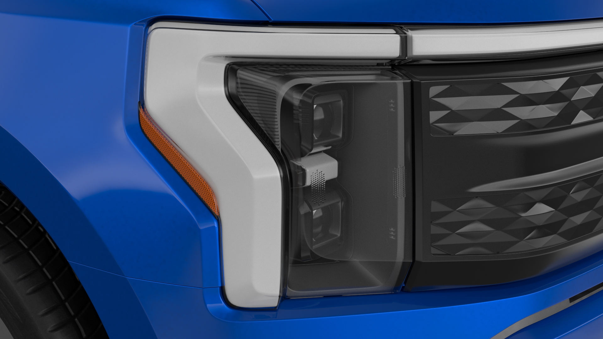 3D Electric Pickup Truck Rigged model