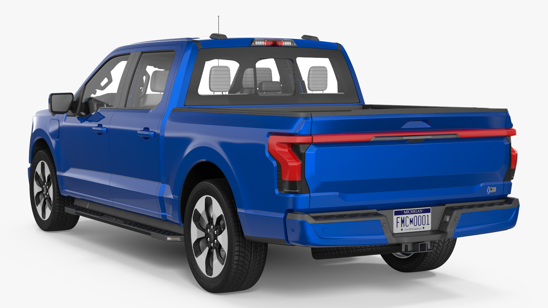 3D Electric Pickup Truck Rigged model