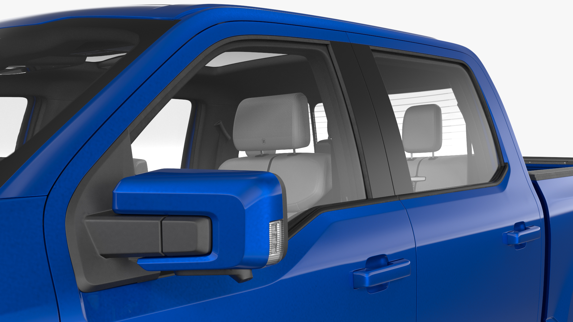 3D Electric Pickup Truck Rigged model