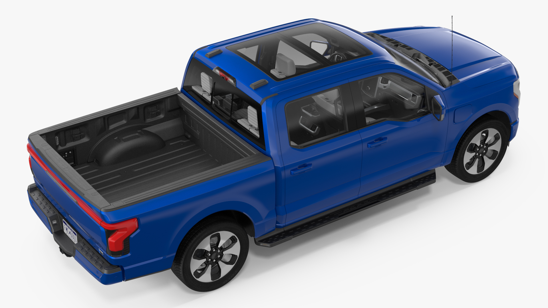 3D Electric Pickup Truck Rigged model