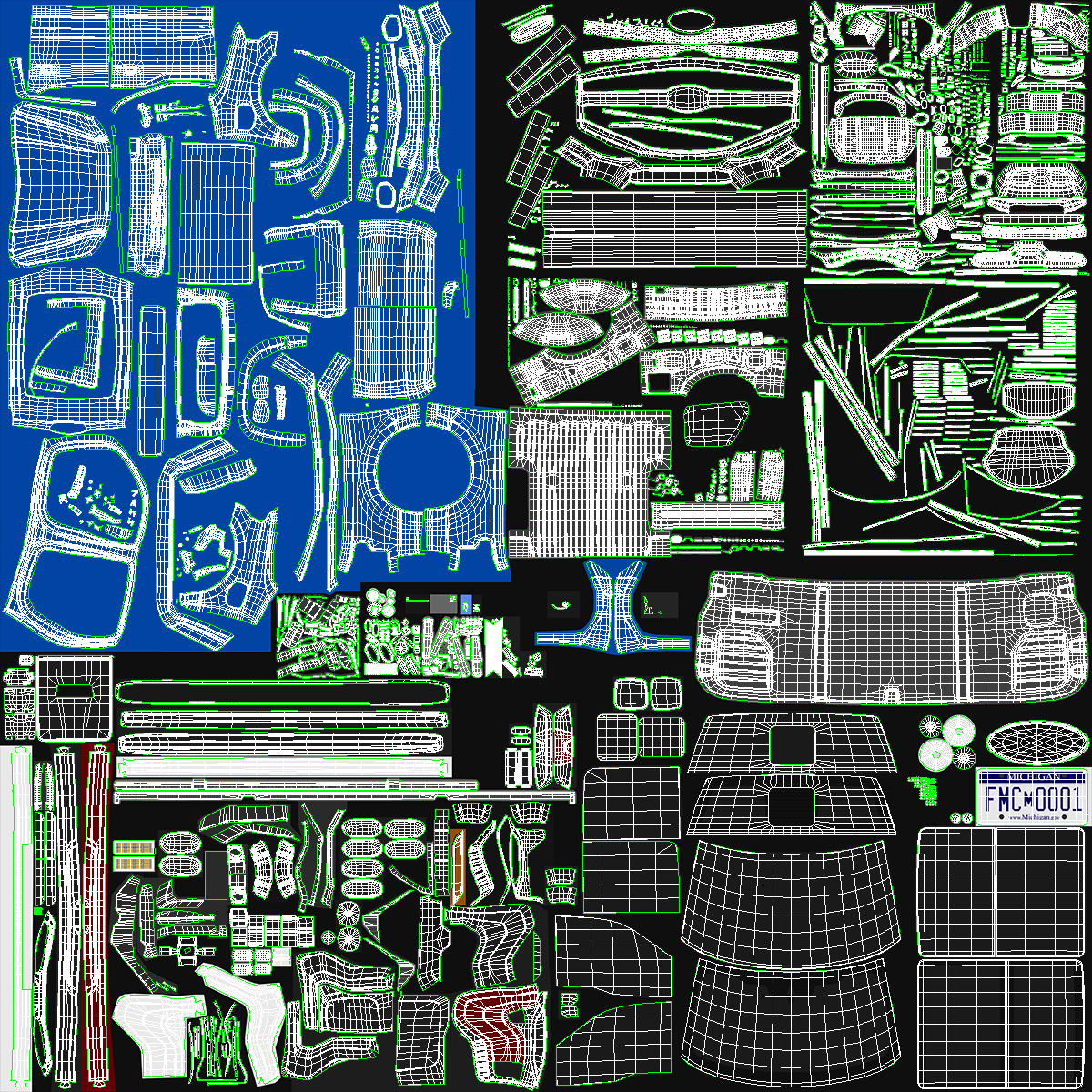 3D Electric Pickup Truck Rigged model
