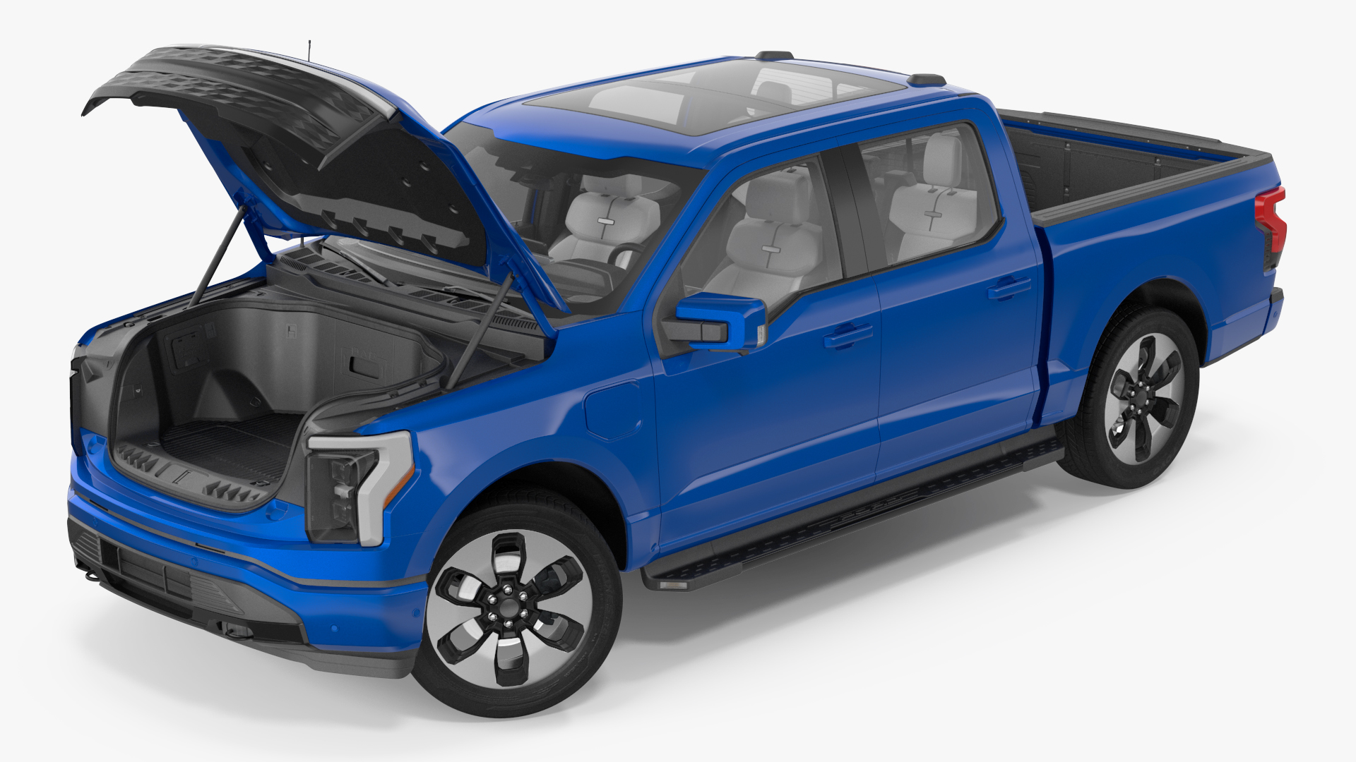3D Electric Pickup Truck Rigged model