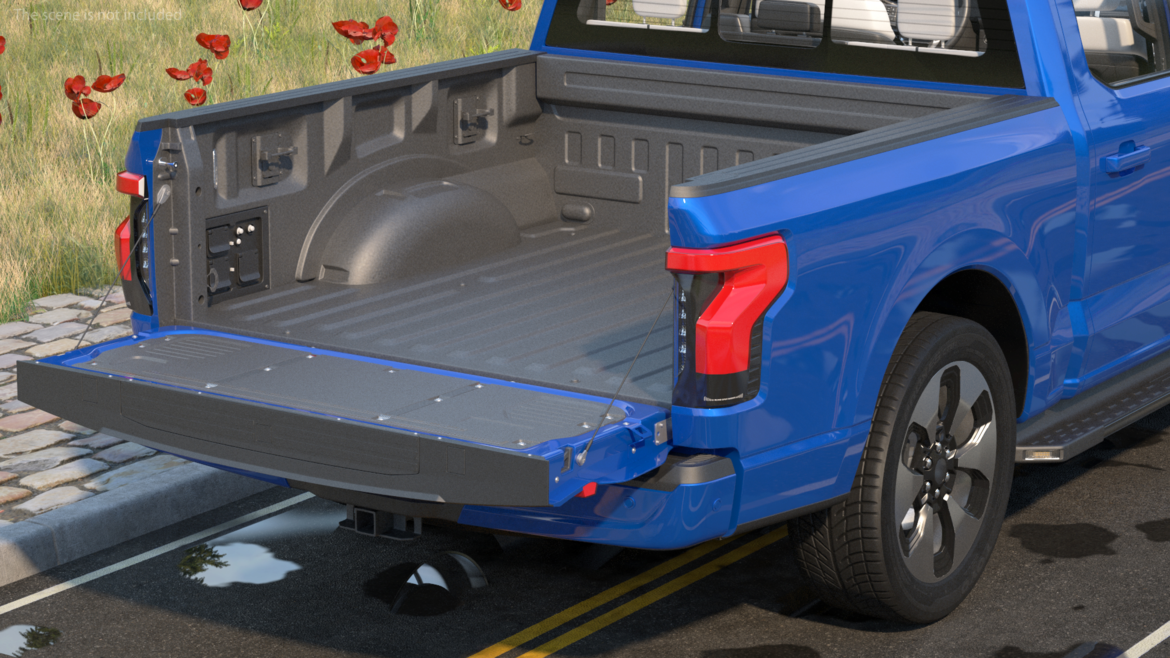 3D Electric Pickup Truck Rigged model