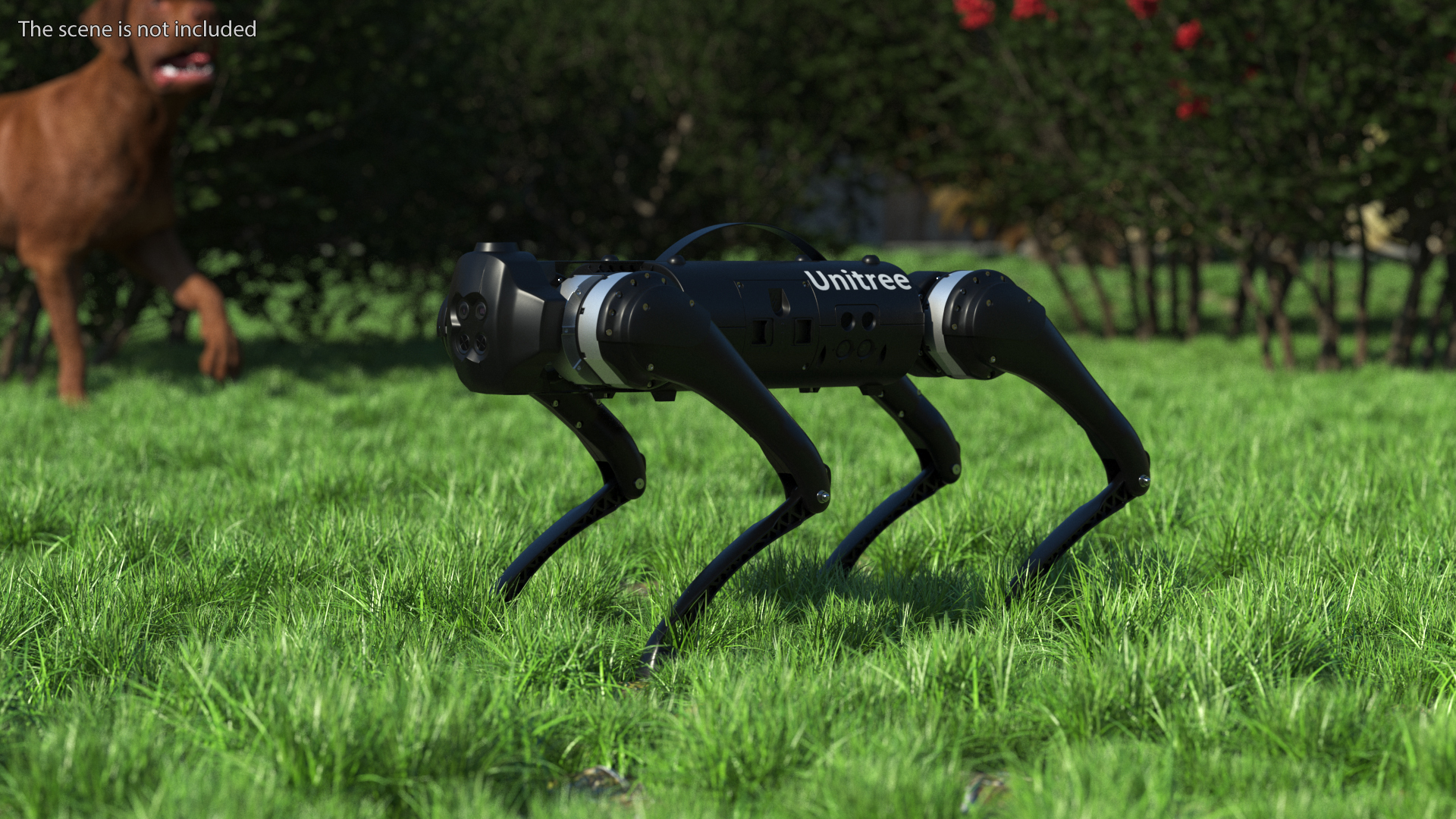Black Unitree Go1 Quadruped 3D