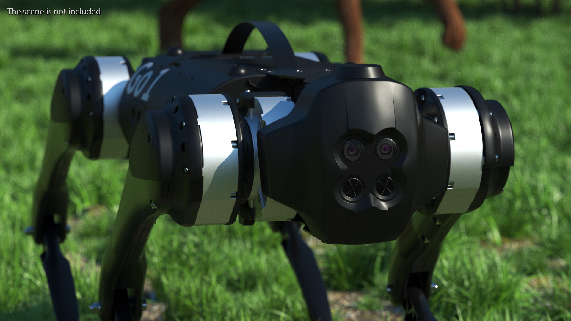 Black Unitree Go1 Quadruped 3D