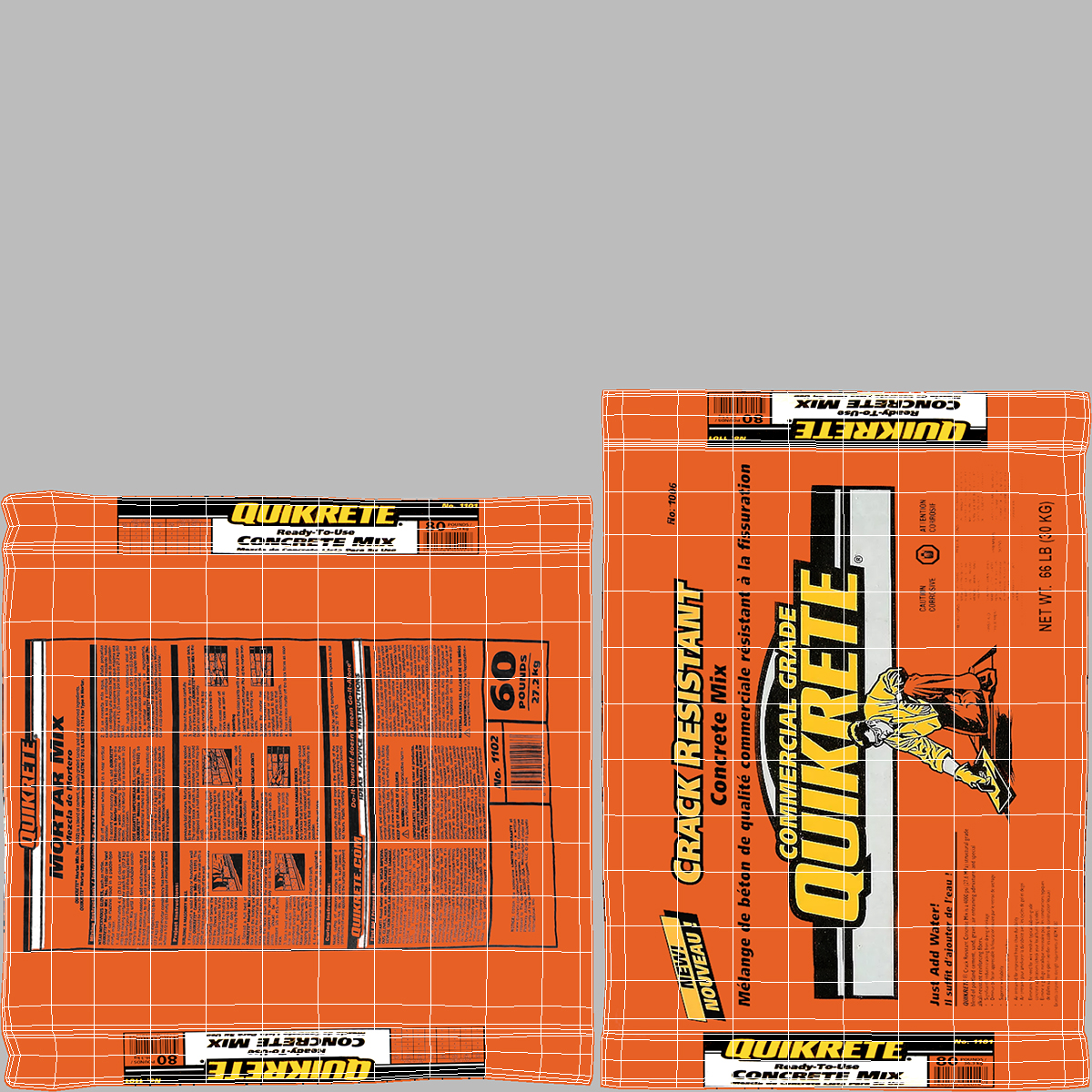 Bag Cement Quikrete 66 Lb Orange 3D