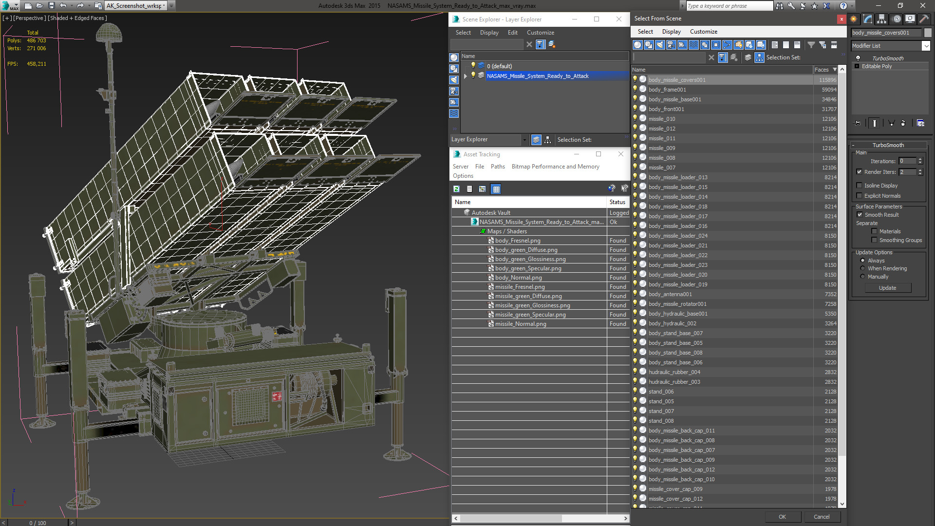 NASAMS Missile System Ready to Attack 3D