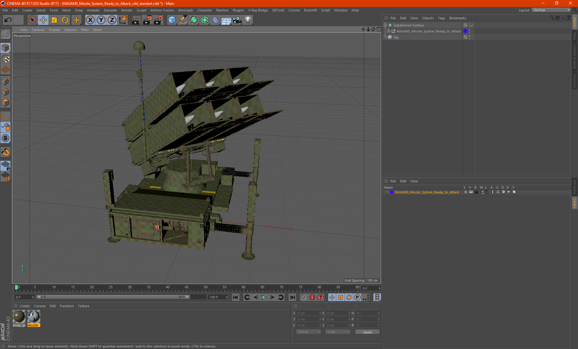 NASAMS Missile System Ready to Attack 3D