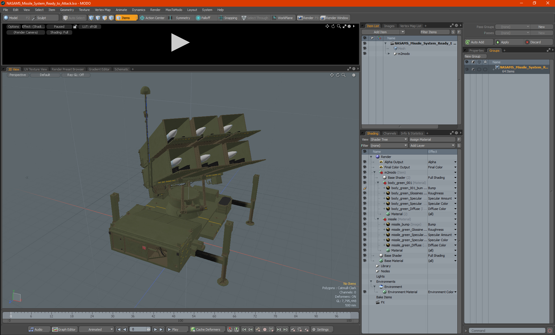 NASAMS Missile System Ready to Attack 3D