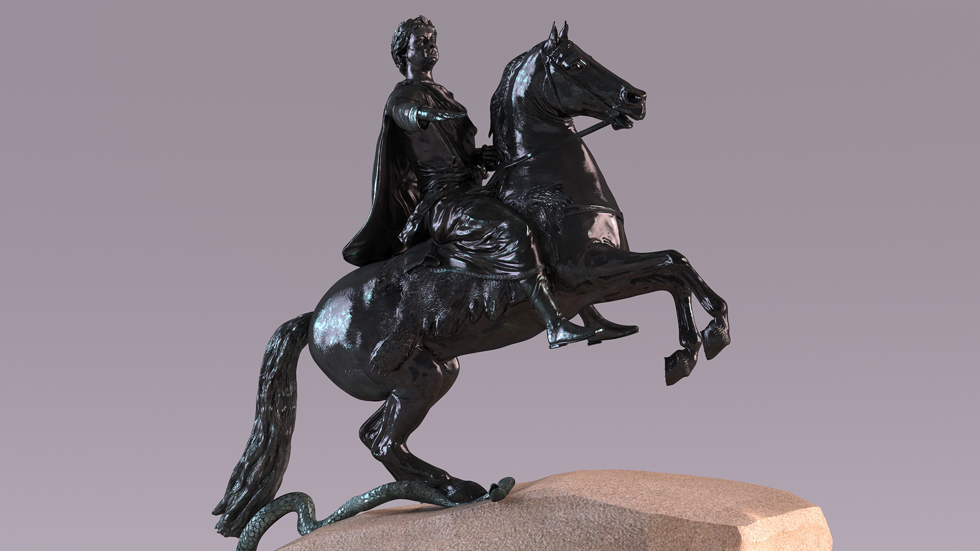 3D model Peter the Great Bronze Horseman Monument