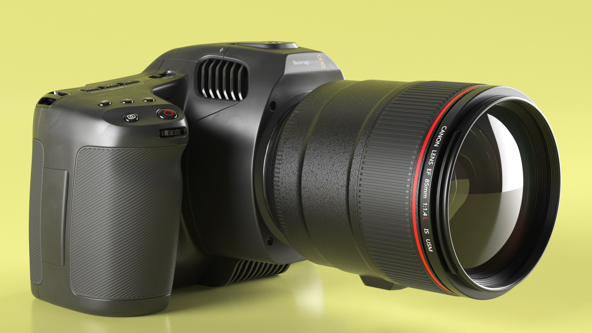 3D model Camera Blackmagic Design 6K G2 with Lens