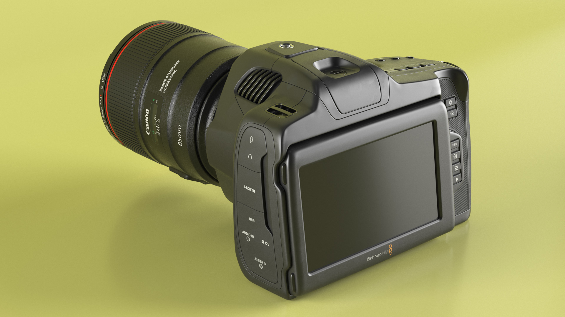 3D model Camera Blackmagic Design 6K G2 with Lens