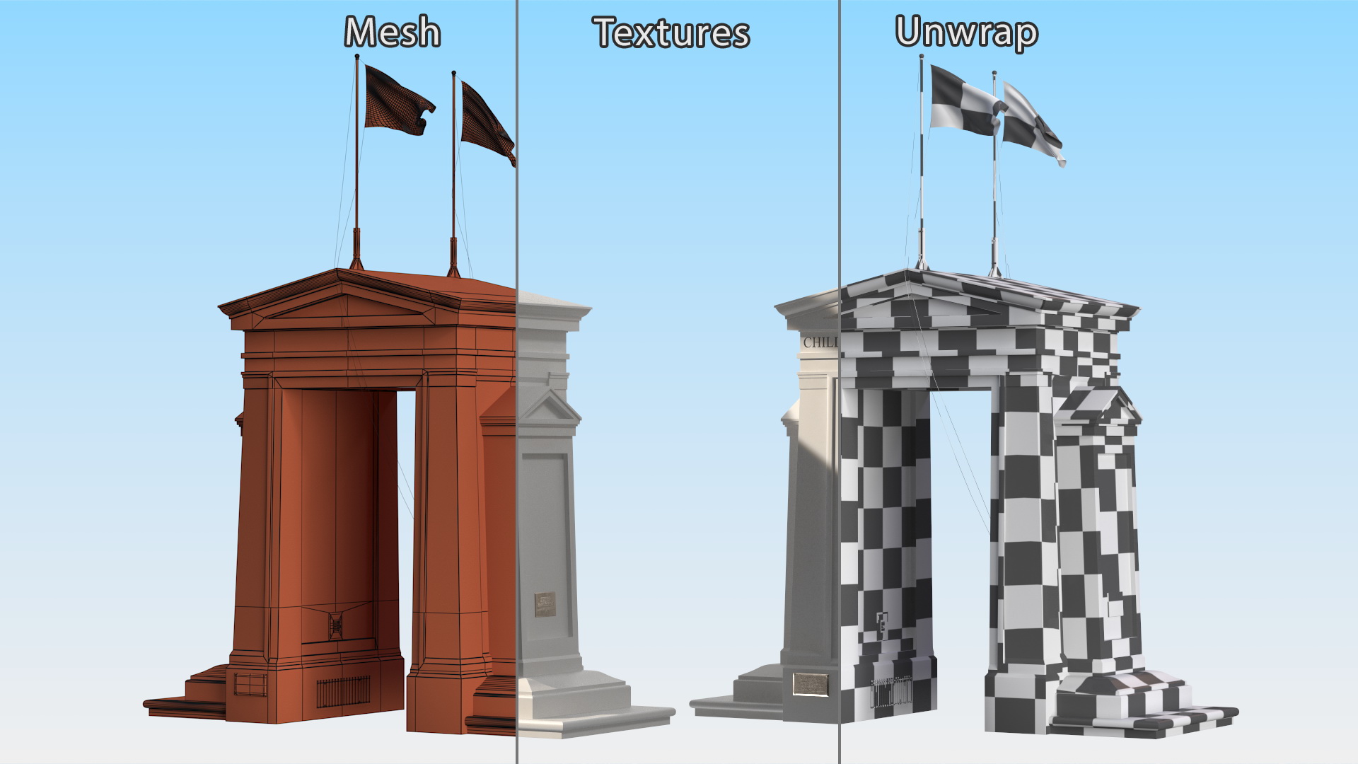 3D model Peace Arch