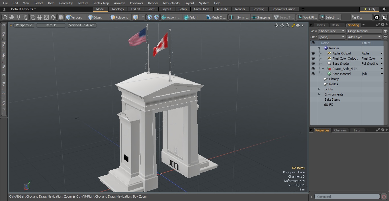 3D model Peace Arch