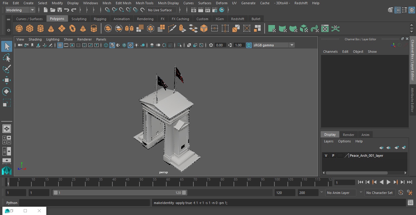3D model Peace Arch