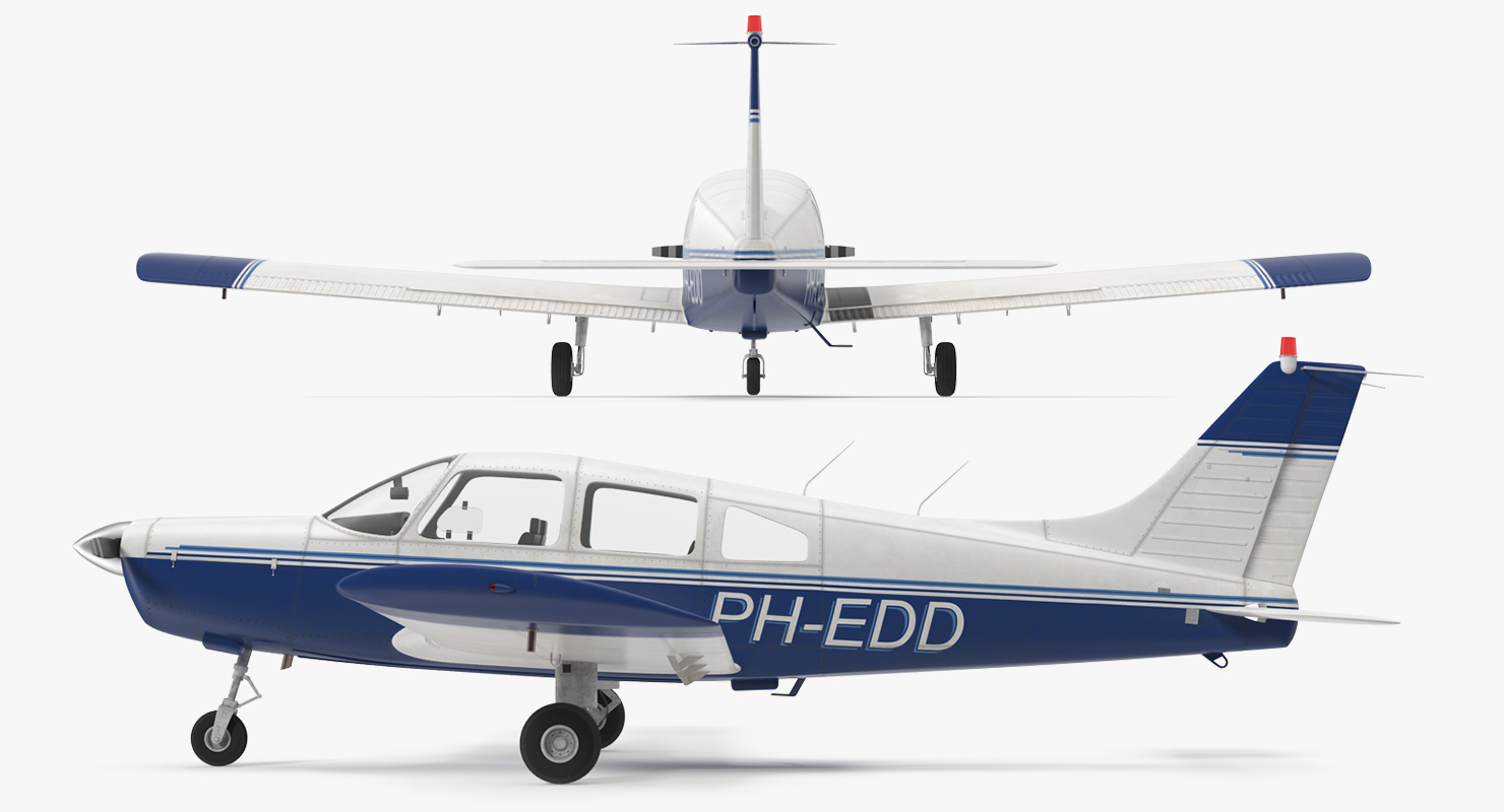 Light Aircraft Piper PA 28 161 Cherokee 3D model