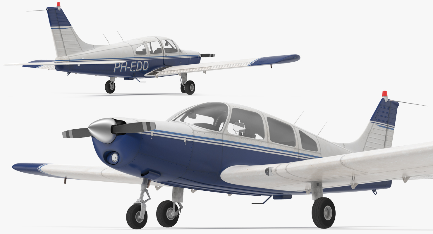 Light Aircraft Piper PA 28 161 Cherokee 3D model