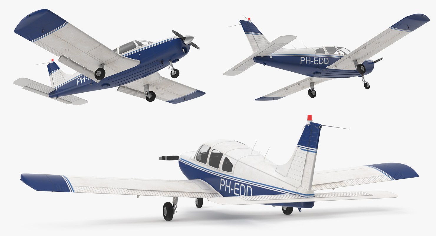 Light Aircraft Piper PA 28 161 Cherokee 3D model