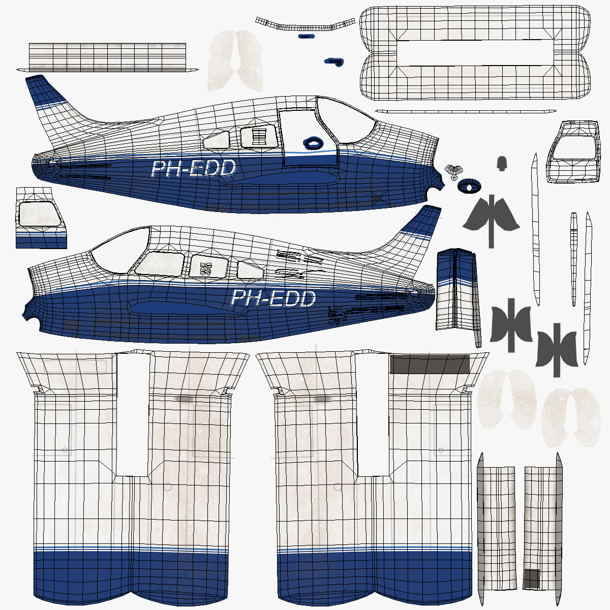 Light Aircraft Piper PA 28 161 Cherokee 3D model