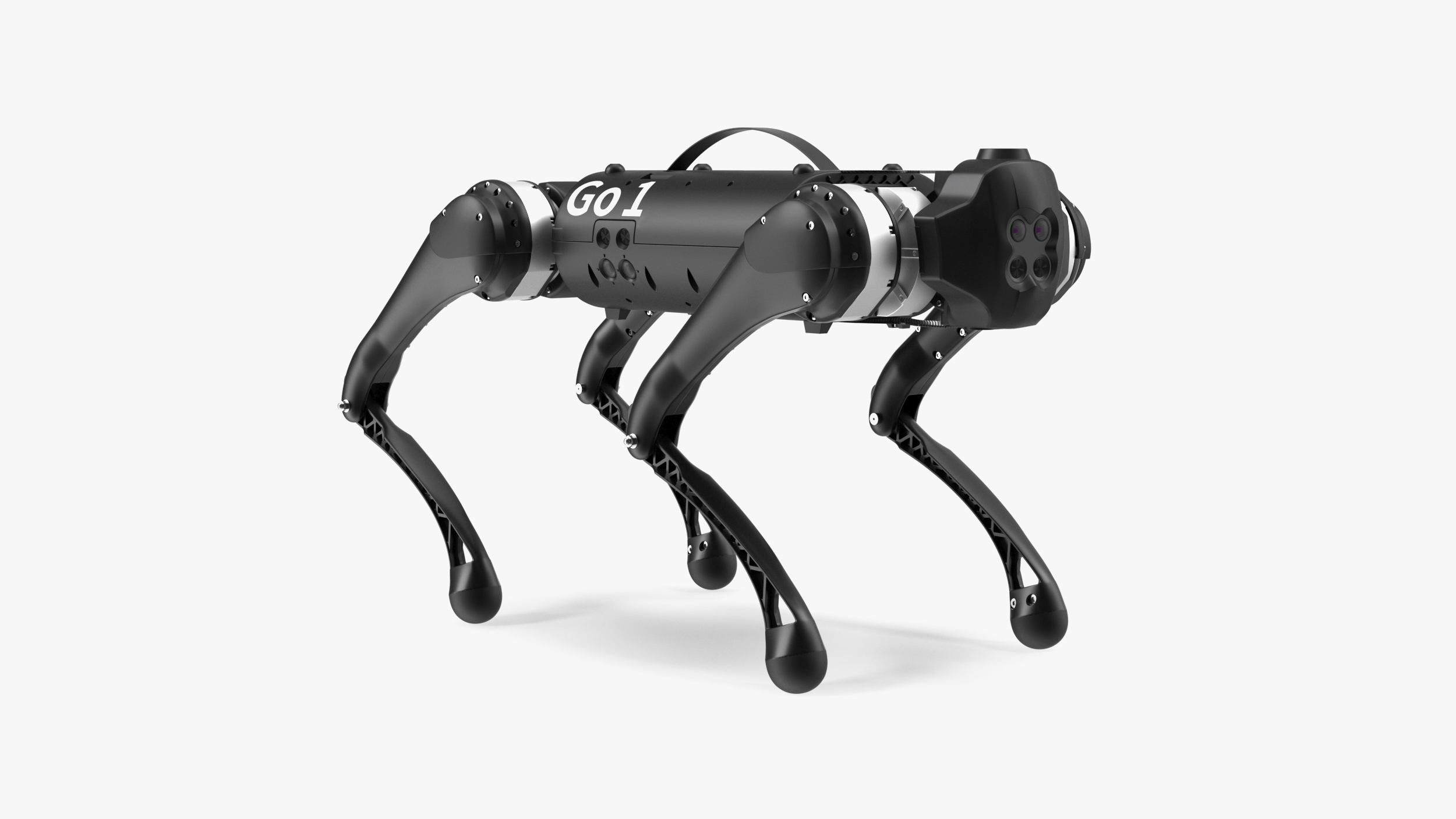 Unitree Go1 EDU Plus Black Rigged for Cinema 4D 3D
