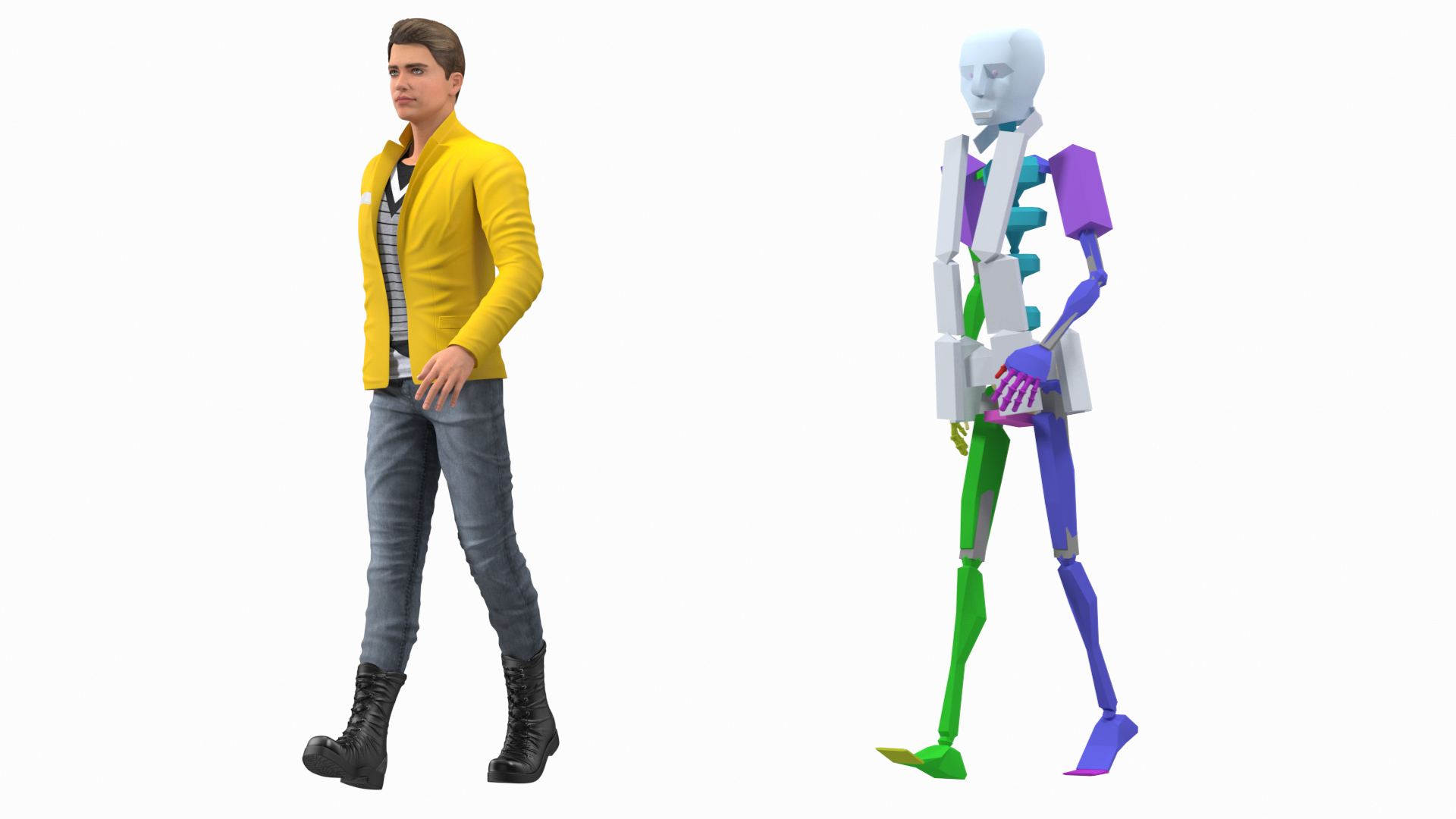 3D Teenage Boy Fashionable Style Rigged