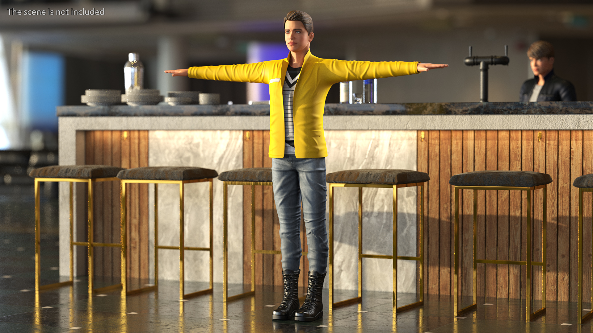 3D Teenage Boy Fashionable Style Rigged