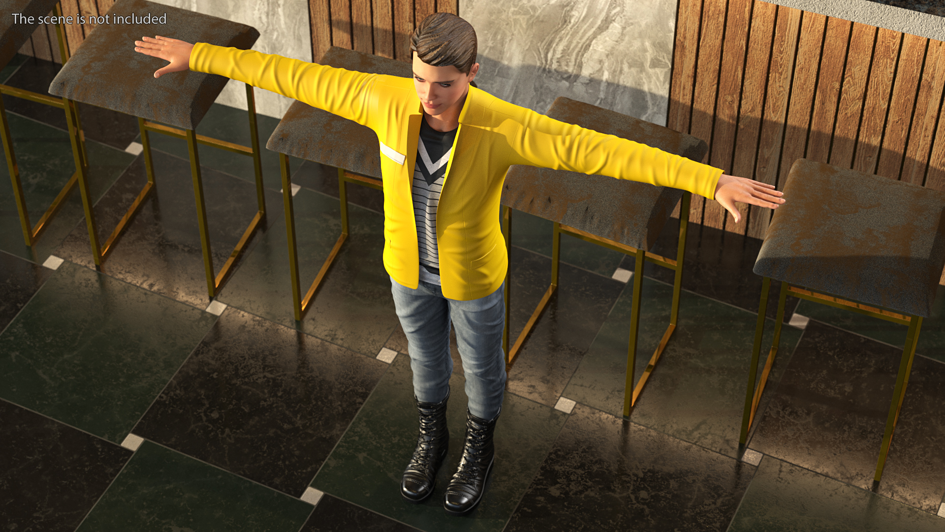 3D Teenage Boy Fashionable Style Rigged