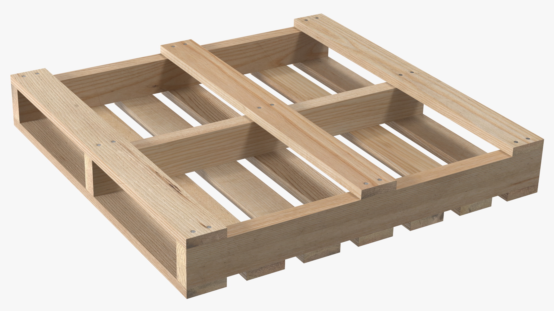 3D Pallet Stacker Everest Yellow with Wooden Pallet model
