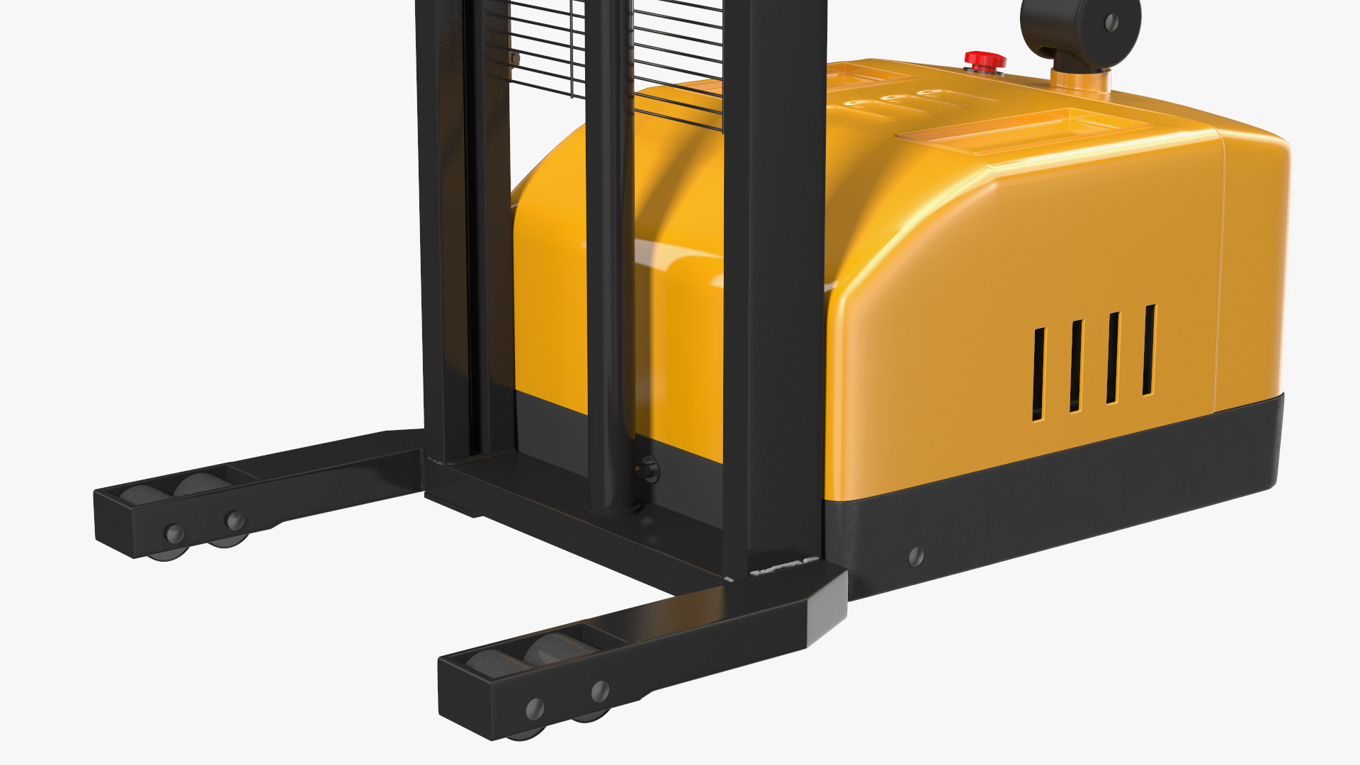 3D Pallet Stacker Everest Yellow with Wooden Pallet model