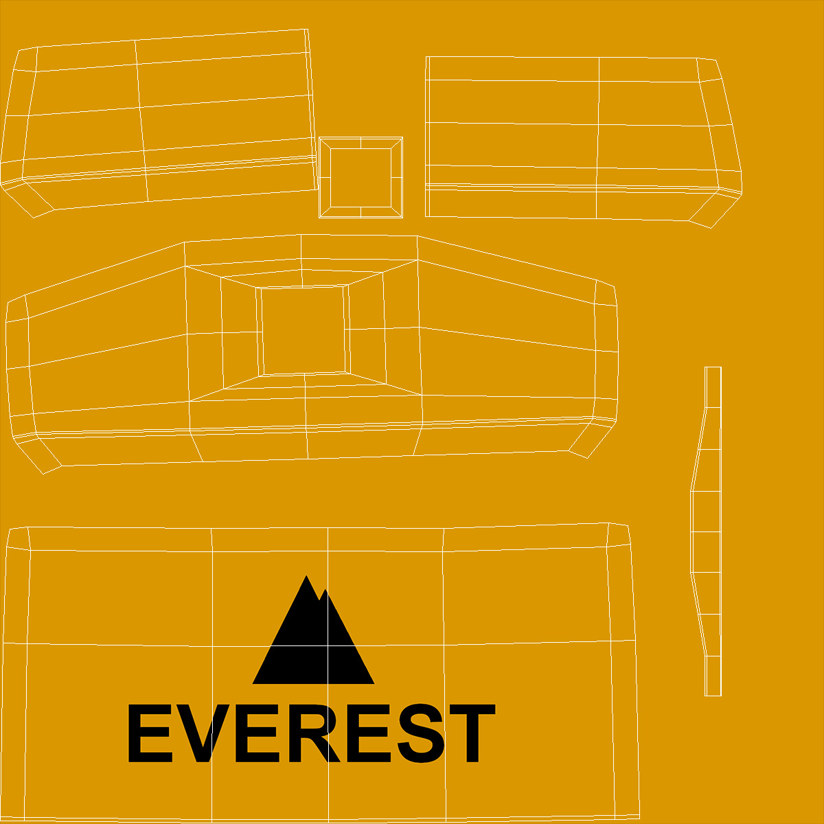 3D Pallet Stacker Everest Yellow with Wooden Pallet model