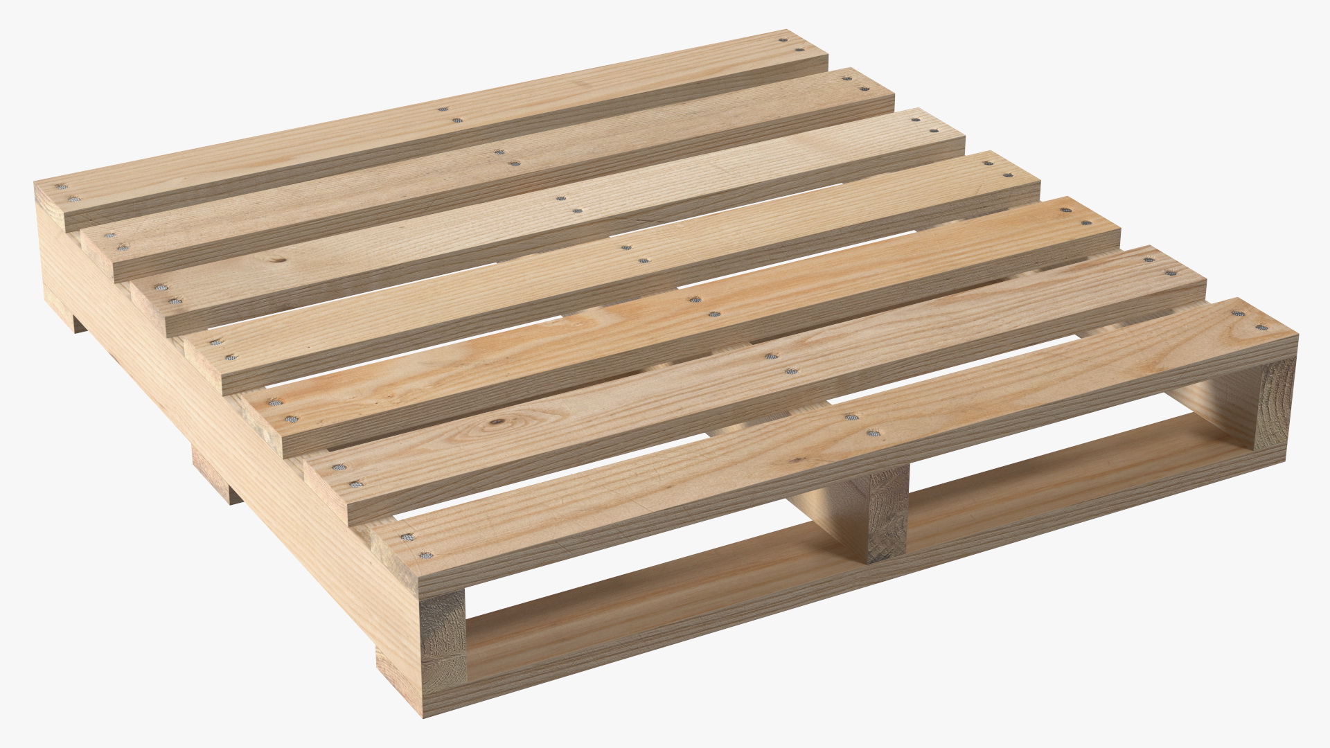 3D Pallet Stacker Everest Yellow with Wooden Pallet model