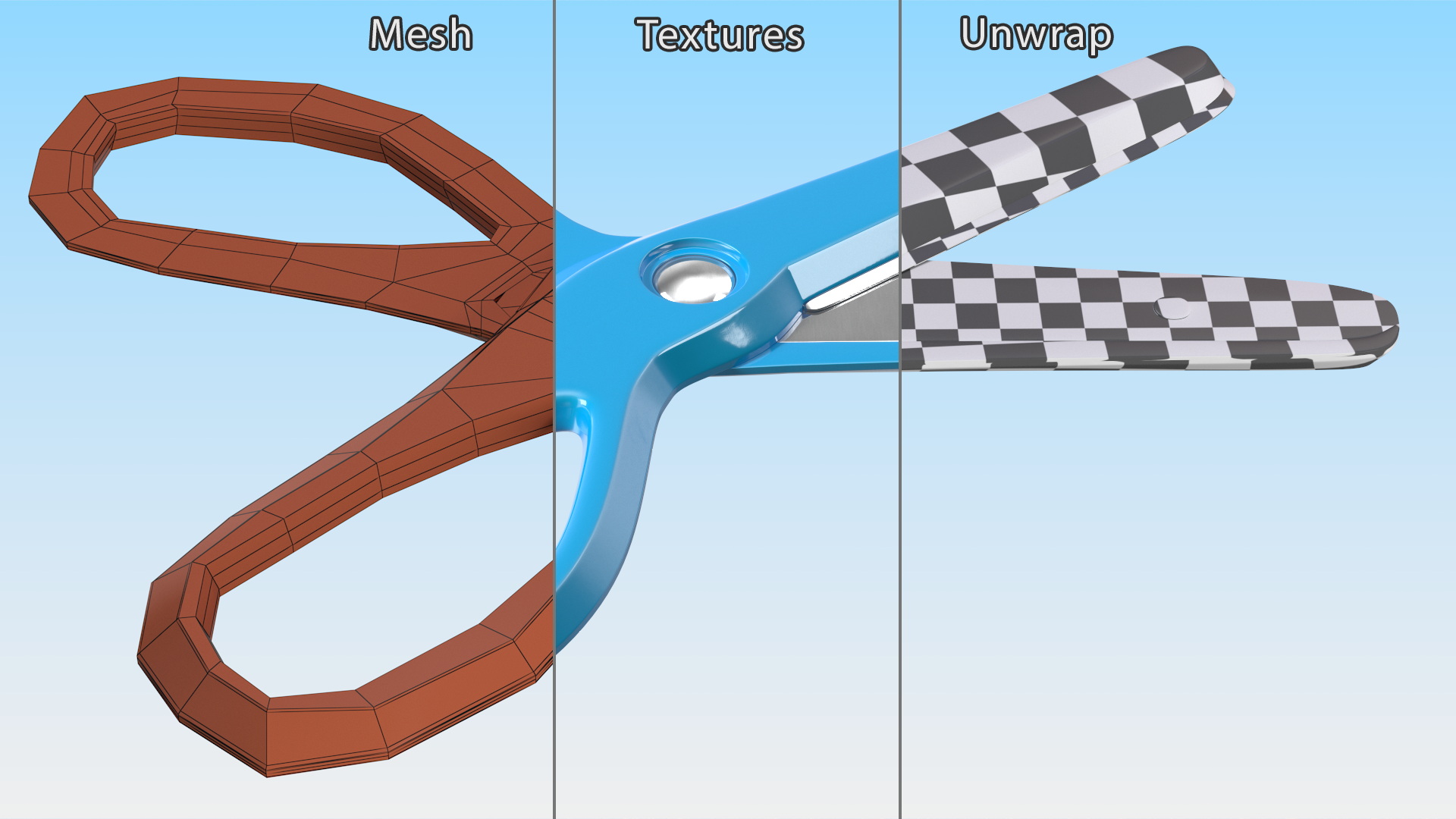 3D model Kids Safety Scissors