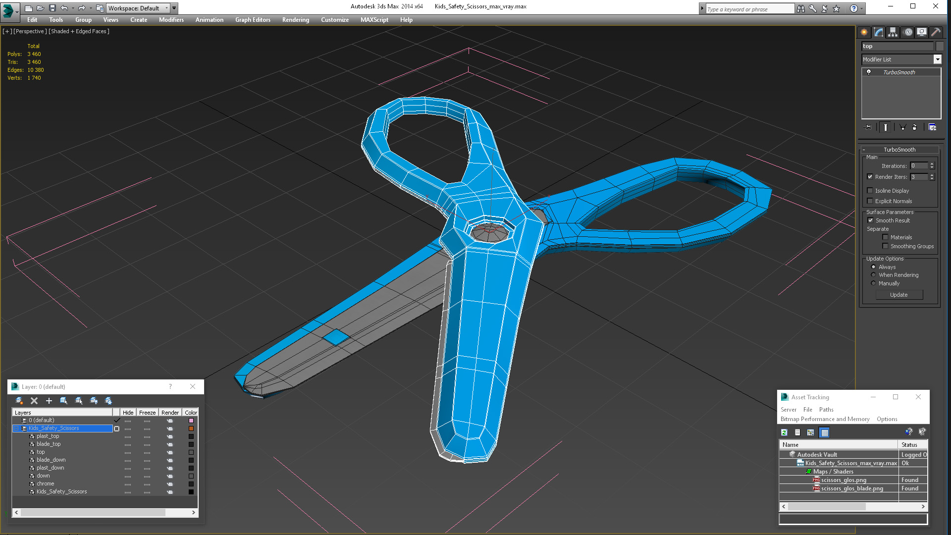 3D model Kids Safety Scissors