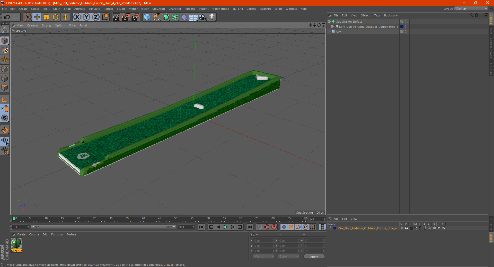 3D model Mini Golf Portable Outdoor Course Hole 4