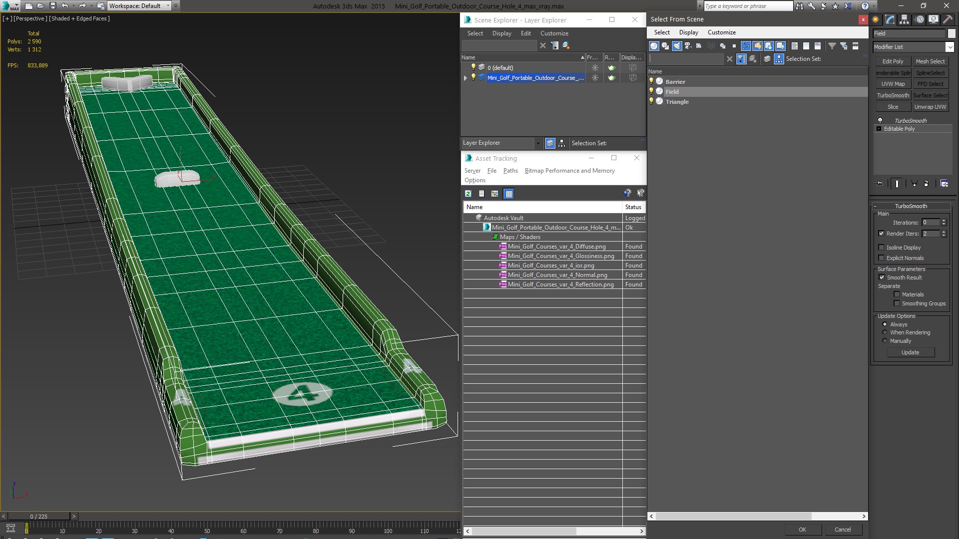 3D model Mini Golf Portable Outdoor Course Hole 4
