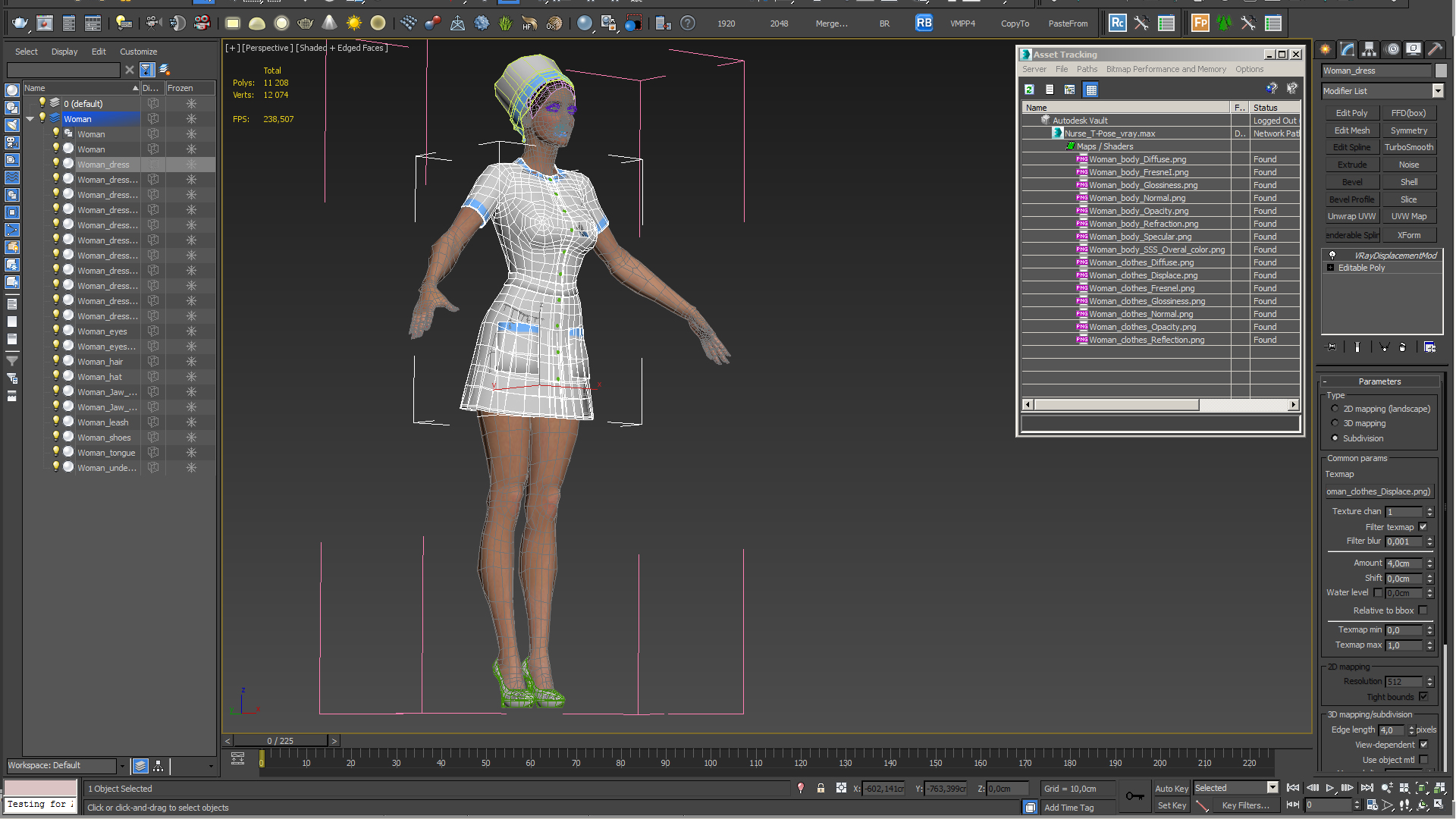 Nurse T-Pose 3D