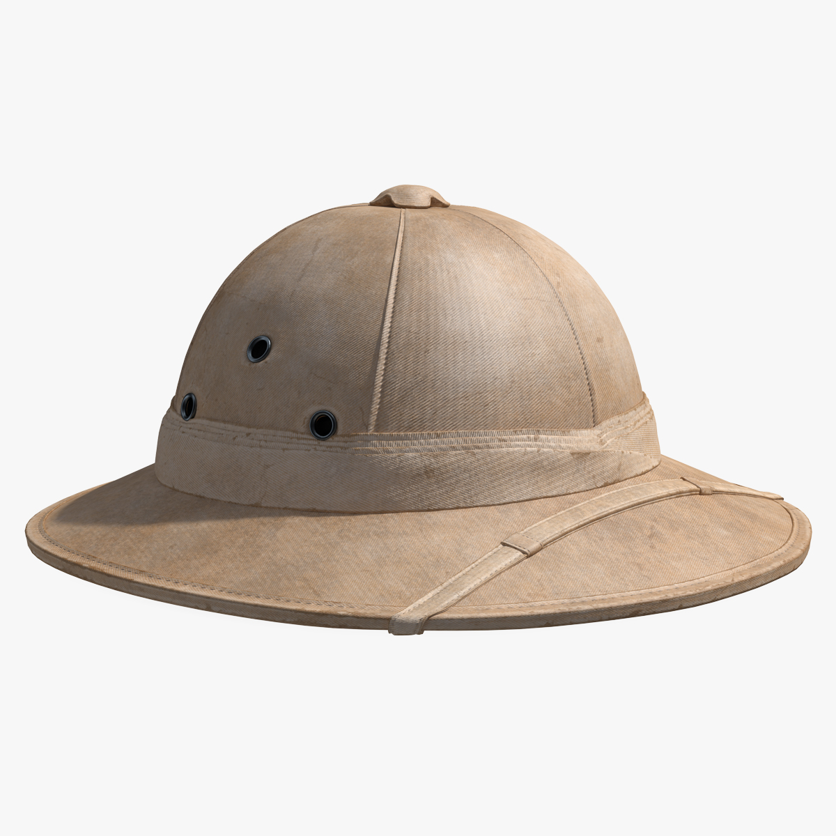 Tropical Helmet Dirty 3D Model, view 3