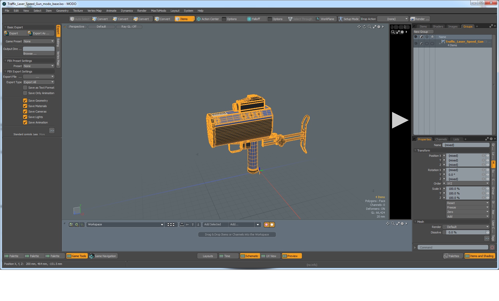 3D Traffic Laser Speed Gun model
