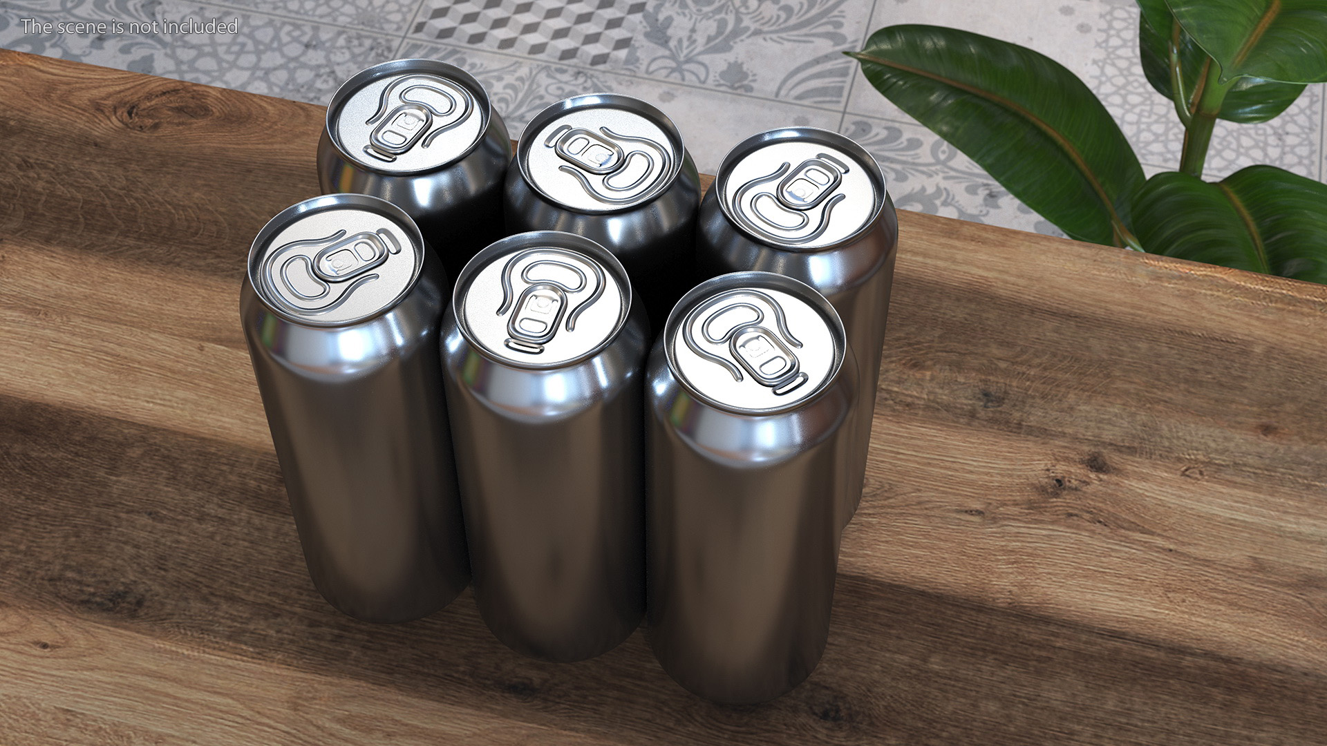 3D 6-can 500ml Transparent Pack model