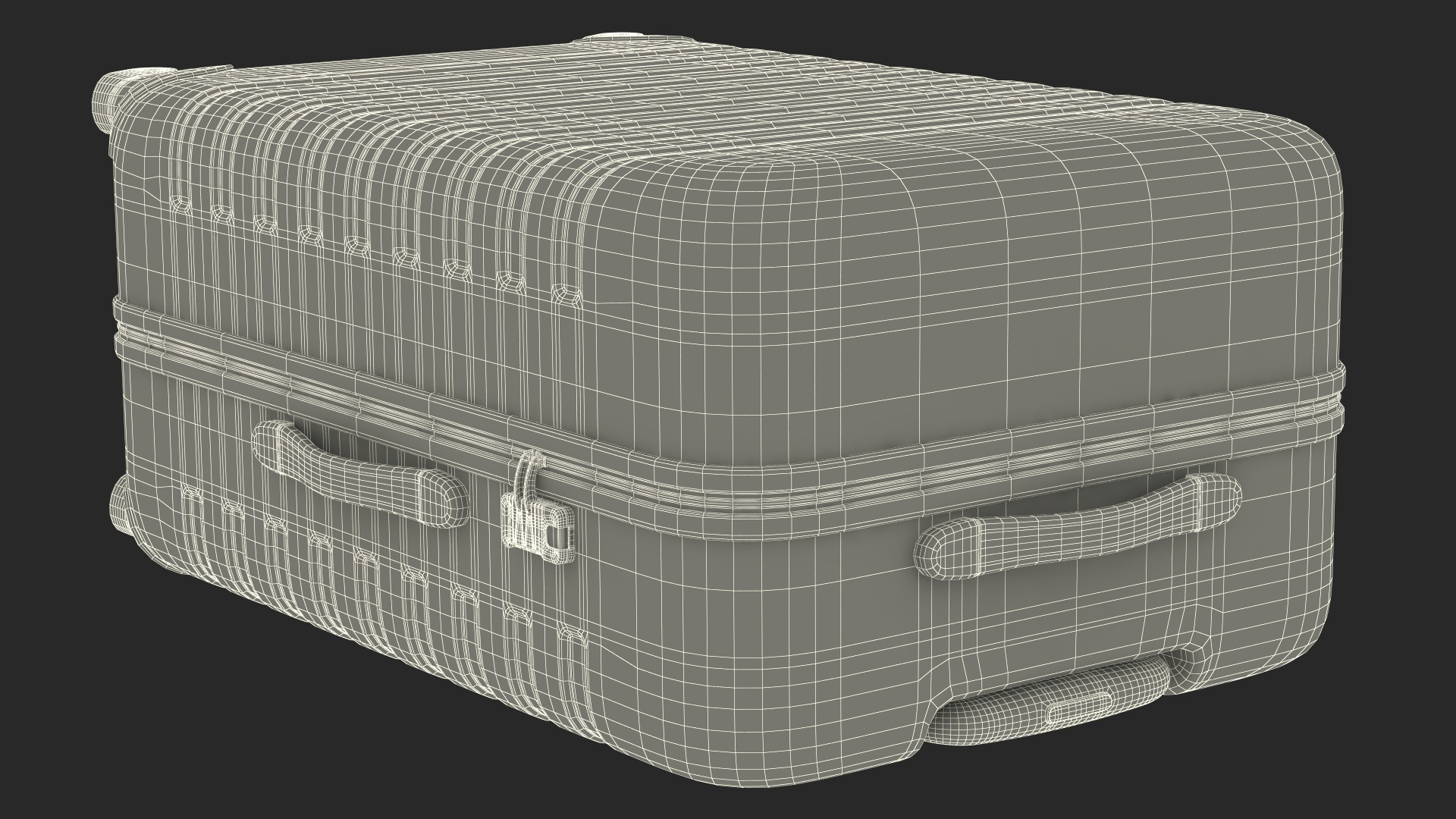 3D KLM Care E Robot and White Luggage Bag model