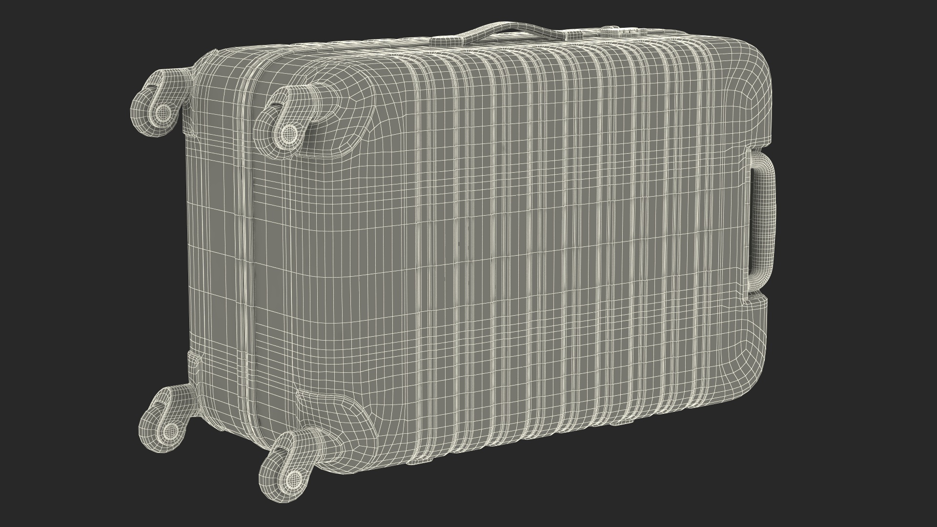 3D KLM Care E Robot and White Luggage Bag model