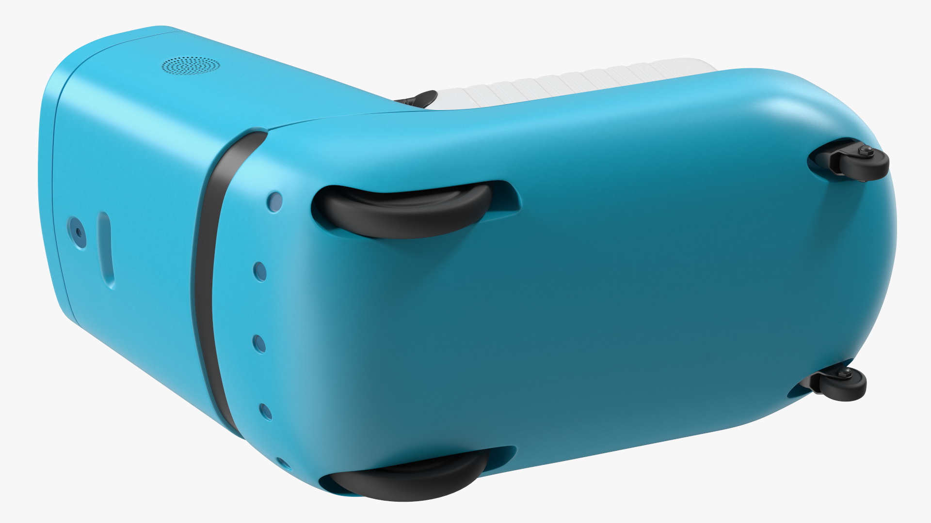 3D KLM Care E Robot and White Luggage Bag model