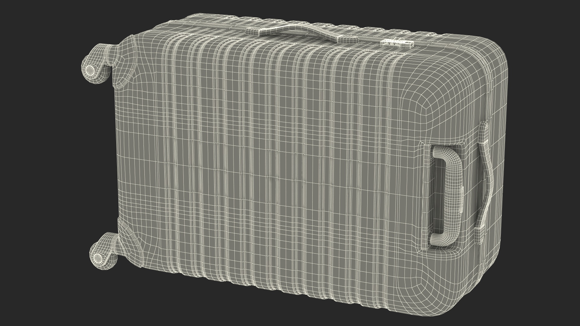3D KLM Care E Robot and White Luggage Bag model
